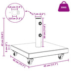 Base para sombrilla 30kg Gris granito Cuadrado