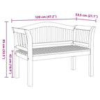 Banco Marrón 120 x 53,5 x 85 cm Madera maciza de Teca