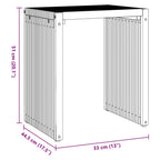 Mesa auxiliar de jardín 3 pcs Marrón 33 x 44,5 x 51 cm
