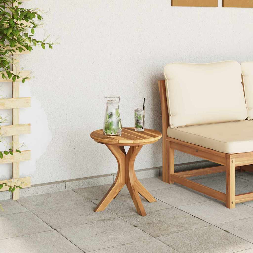 Mesa lateral Marrón 40 x 40 x 41 cm Madera de teca maciza