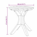 Mesa lateral Marrón 40 x 40 x 41 cm Madera de teca maciza
