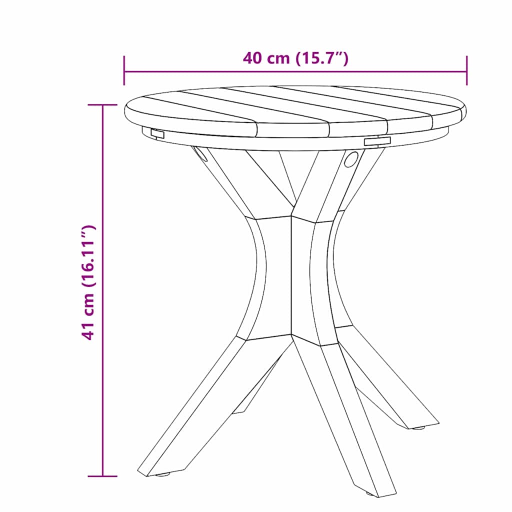 Mesa lateral Marrón 40 x 40 x 41 cm Madera de teca maciza