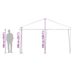 Carpa de Fiesta 400 x 400 x 266 cm Polietileno y Acero