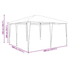 Carpa de Fiesta 400 x 400 x 266 cm Polietileno y Acero