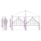 Carpa de Fiesta 400 x 400 x 266 cm Polietileno
