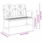 Banco de jardín antiguo 104 x 54 x 93 cm Acero