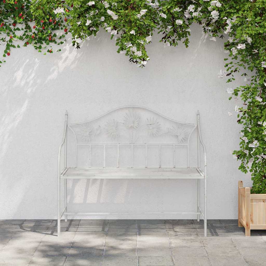 Banco de jardín antiguo 104 x 52,5 x 89 cm Acero