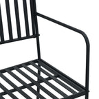 Banco de jardín Negro 103,5 x 51,5 x 90 cm Acero