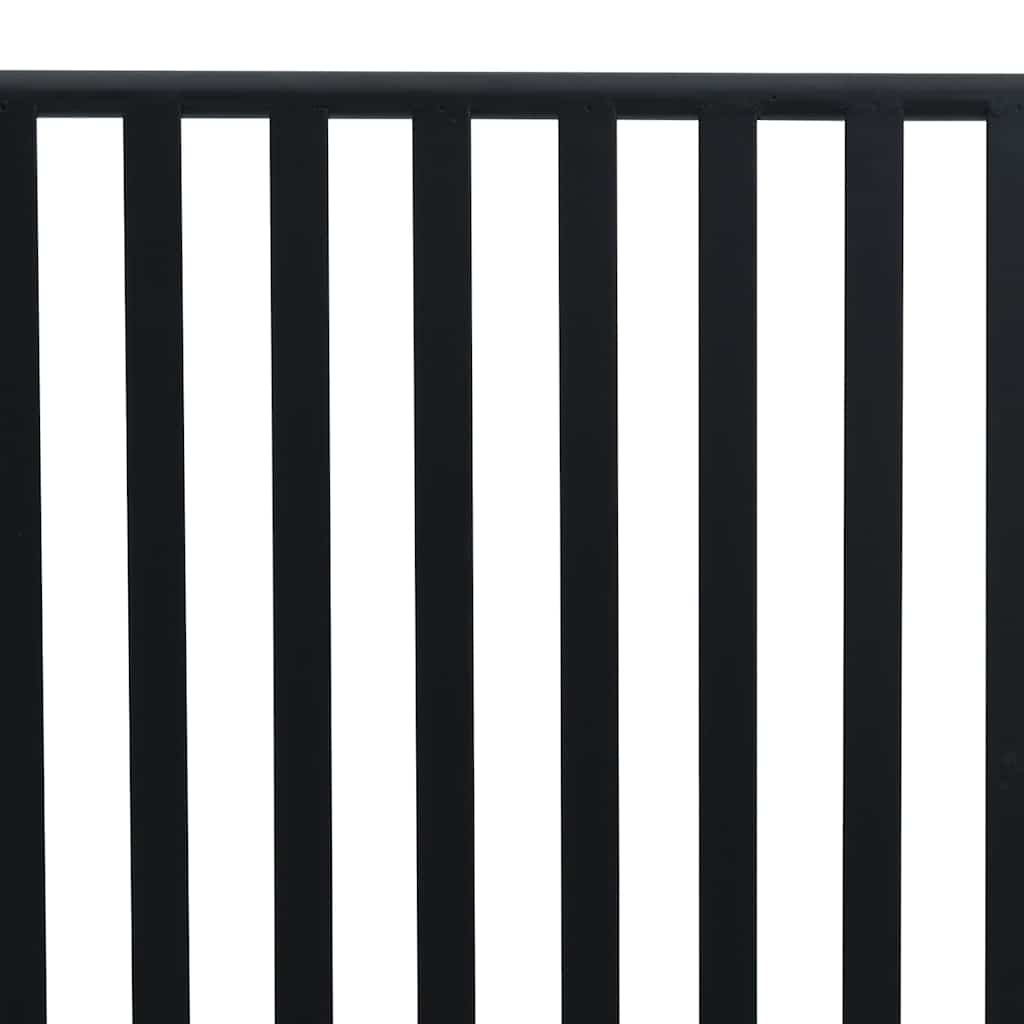 Banco de jardín Negro 103,5 x 51,5 x 90 cm Acero
