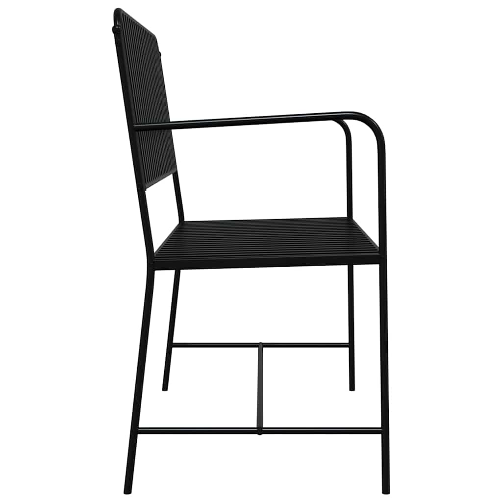 Banco de jardín Negro 103,5 x 51,5 x 90 cm Acero