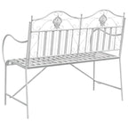 Banco de jardín antiguo 103,5 x 59 x 89 cm Acero