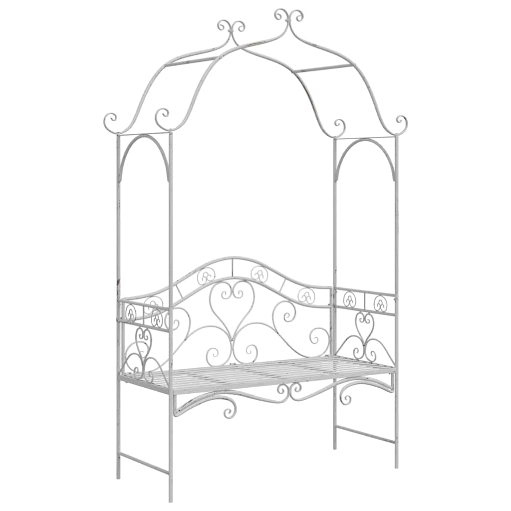 Banco de jardín antiguo 121 x 48 x 200 cm Acero