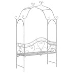 Banco de jardín antiguo 121 x 48 x 200 cm Acero