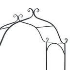 Banco de jardín Negro 121 x 48 x 200 cm Acero