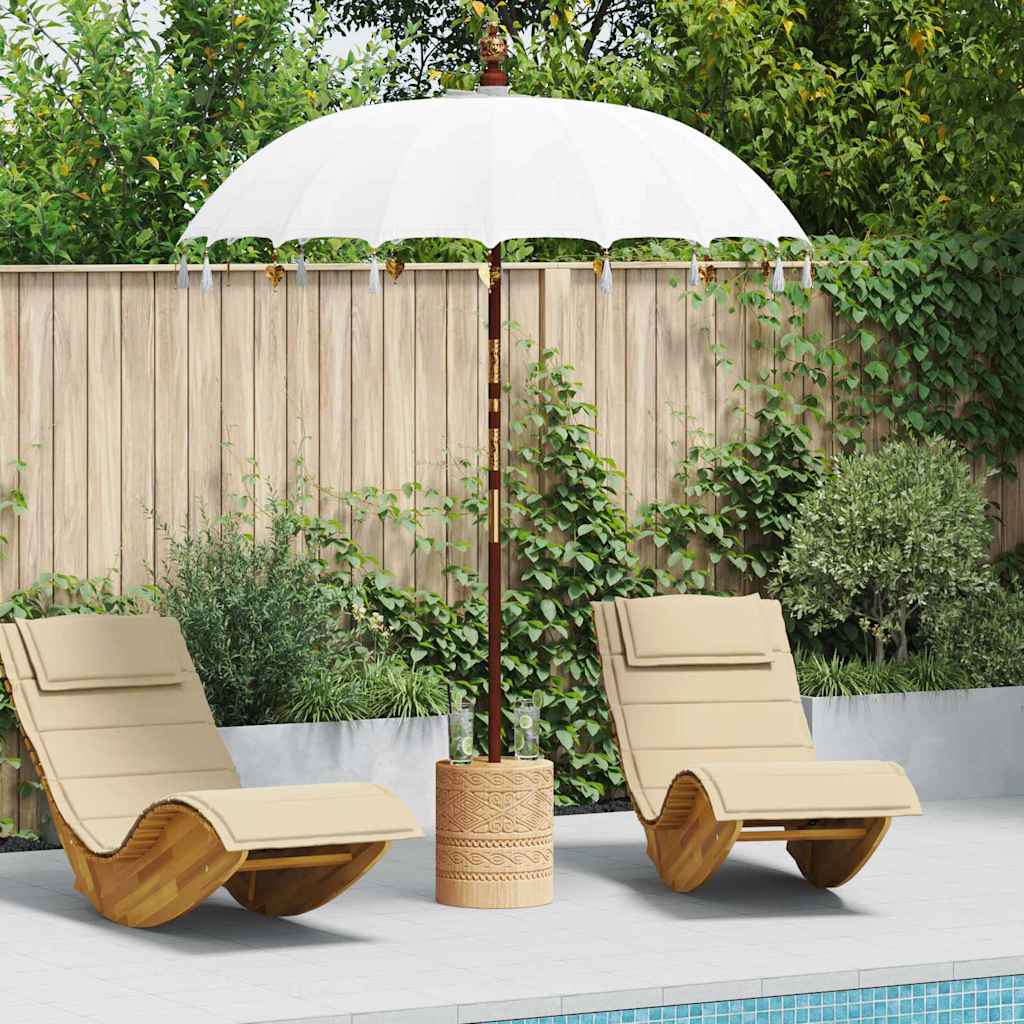 Parasol Balinés Crema 190 x 190 x 260 cm Algodón