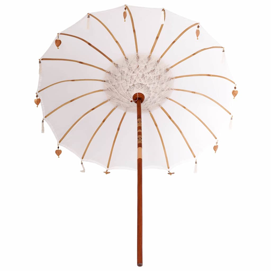 Parasol Balinés Crema 190 x 190 x 260 cm Algodón