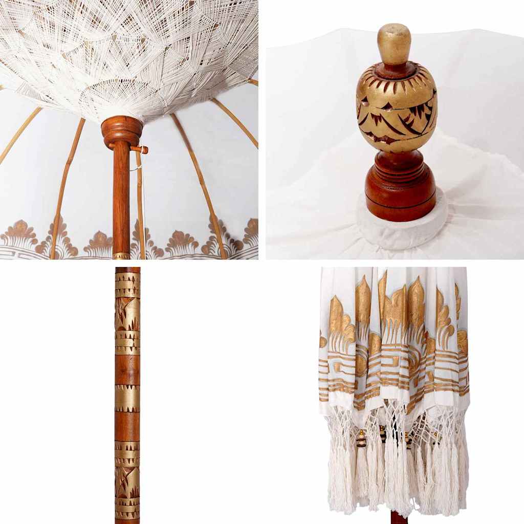 Parasol Balinés Crema 190 x 190 x 260 cm Algodón