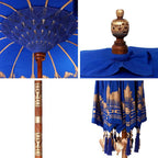 Parasol Balinés Azul 215 x 215 x 260 cm Algodón