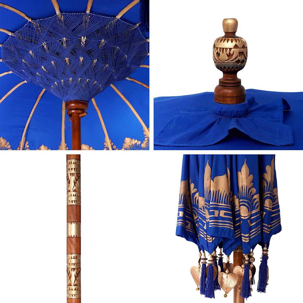 Parasol Balinés Azul 215 x 215 x 260 cm Algodón