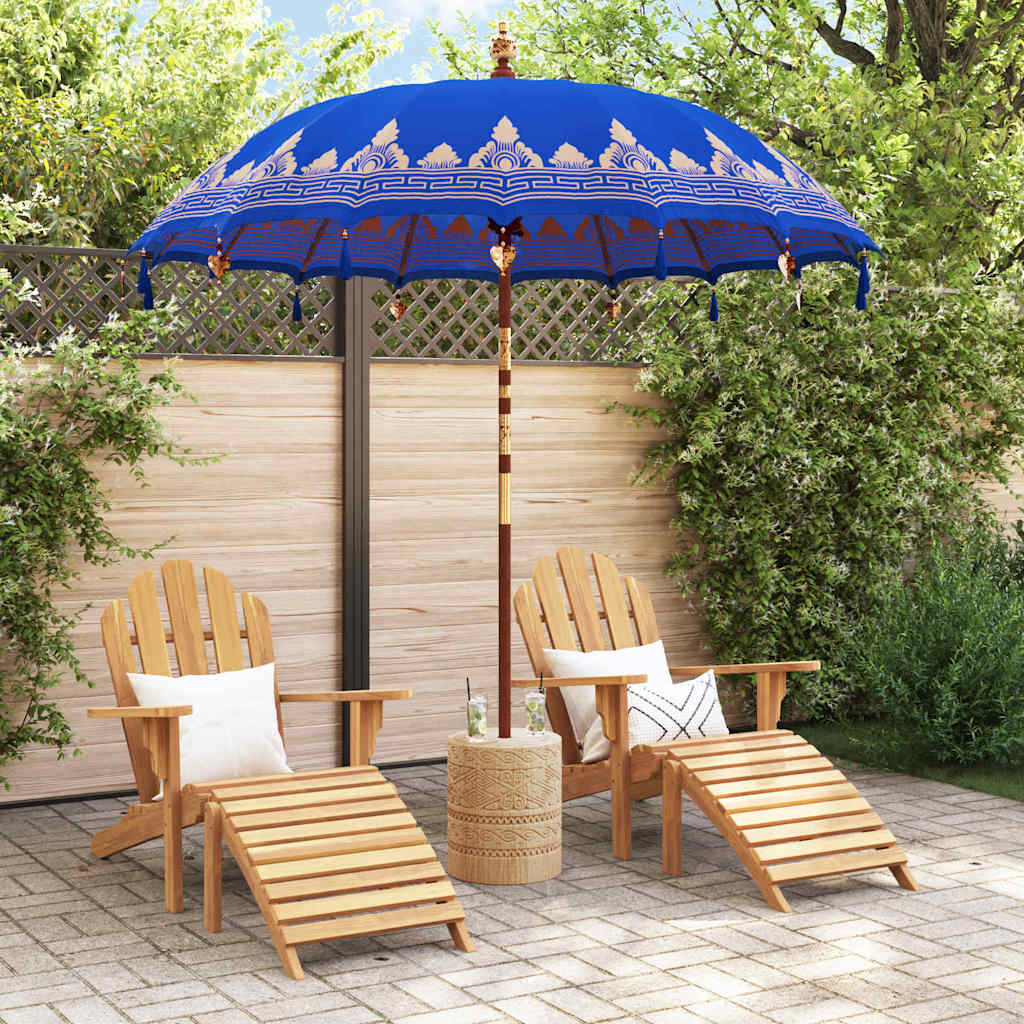 Parasol Balinés Azul 215 x 215 x 260 cm Algodón