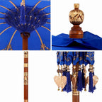 Parasol Balinés Azul 125 x 125 x 260 cm Algodón