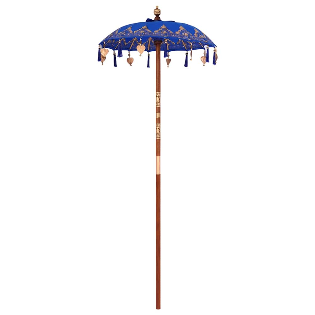 Parasol Balinés Azul 125 x 125 x 260 cm Algodón