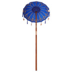 Parasol Balinés Azul 125 x 125 x 260 cm Algodón