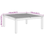 Mesa de Café Marrón 110 x 110 x 45 cm Madera de teca maciza