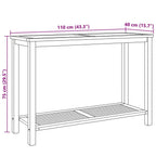 Mesa Consola Marrón 110 x 40 x 75 cm Madera de teca maciza