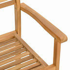 Silla 2 pcs Marrón 56 x 55 x 90.5 cm Madera de teca maciza
