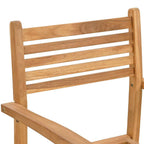 Silla 2 pcs Marrón 56 x 55 x 90.5 cm Madera de teca maciza