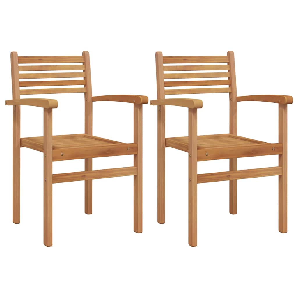 Silla 2 pcs Marrón 56 x 55 x 90.5 cm Madera de teca maciza