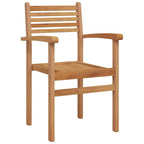 Silla 2 pcs Marrón 56 x 55 x 90.5 cm Madera de teca maciza