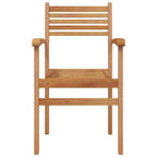 Silla 2 pcs Marrón 56 x 55 x 90.5 cm Madera de teca maciza