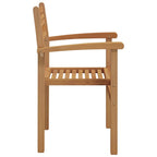 Silla 2 pcs Marrón 56 x 55 x 90.5 cm Madera de teca maciza