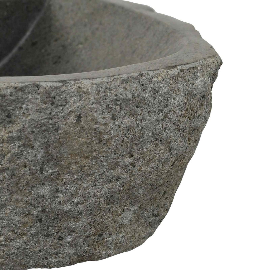 Lavabo montado en la pared Gris 37 x 30 x 12 cm Piedra de río