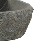 Lavabo montado en la pared Gris 37 x 30 x 12 cm Piedra de río