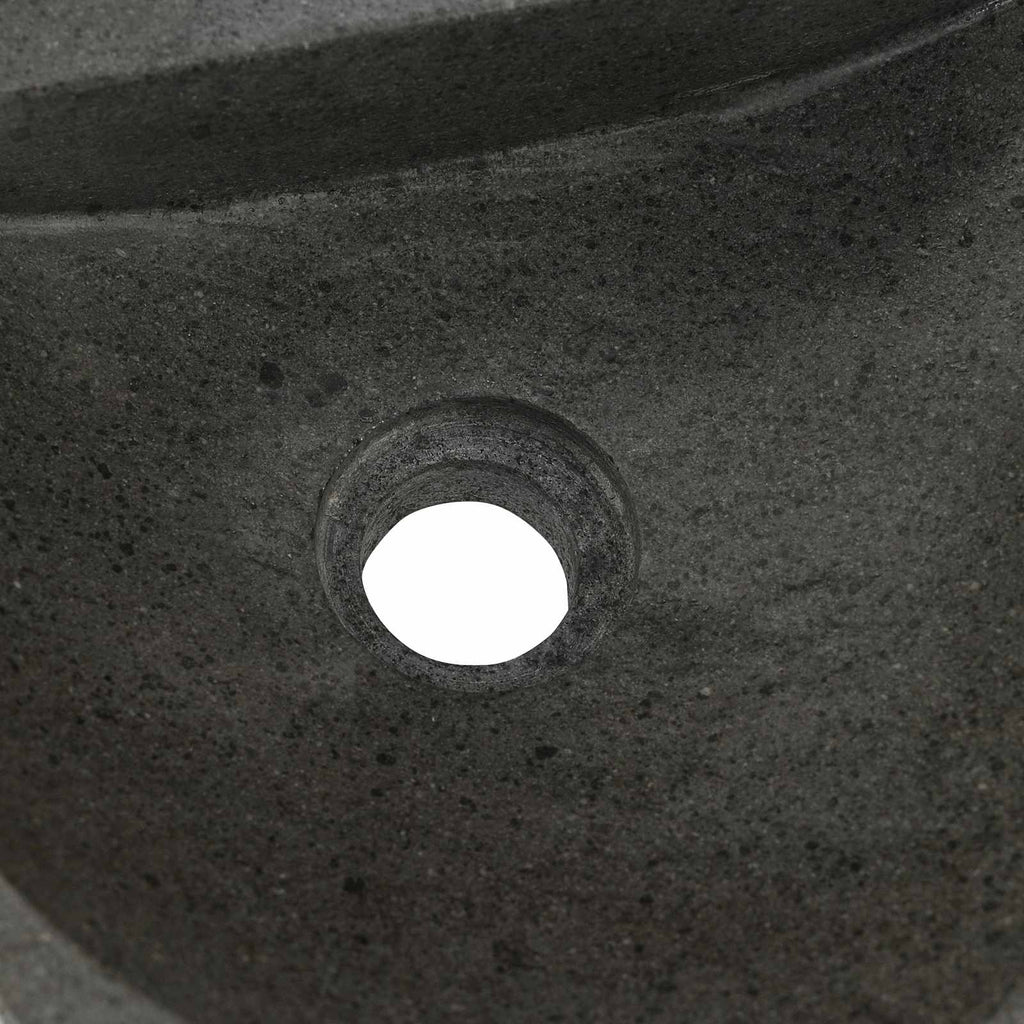 Lavabo montado en la pared Gris 37 x 30 x 12 cm Piedra de río