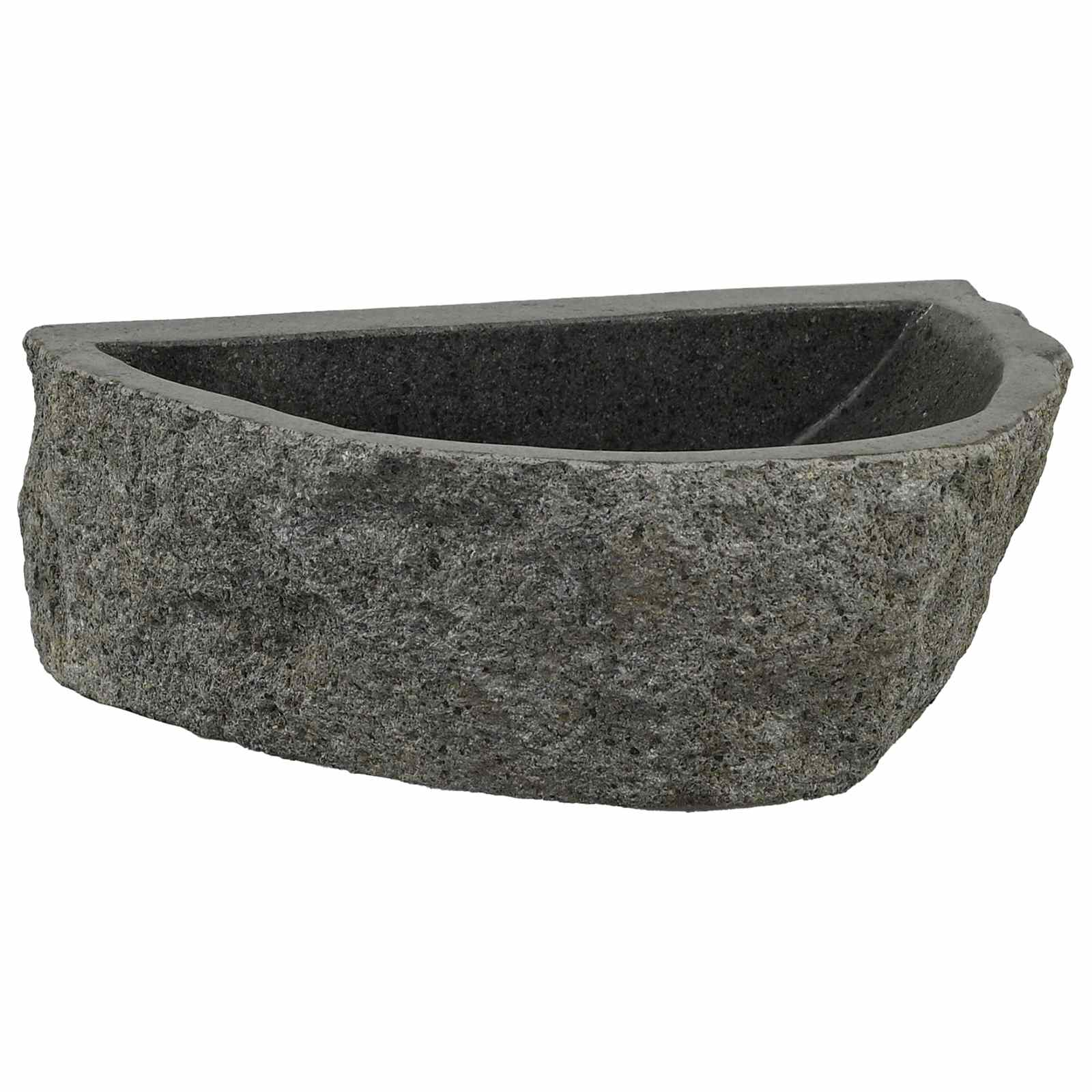 Lavabo montado en la pared Gris 37 x 30 x 12 cm Piedra de río