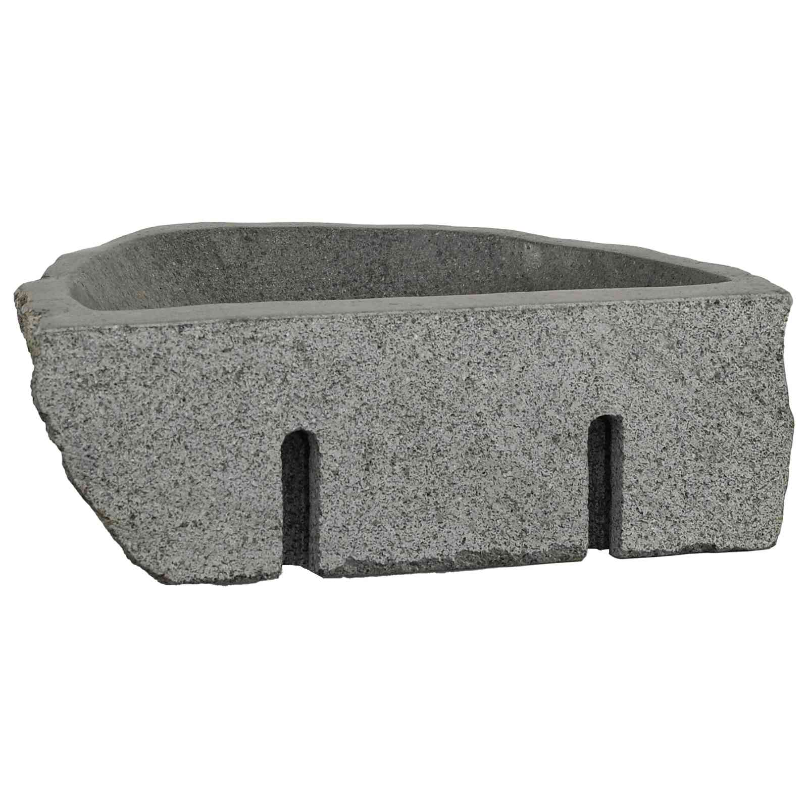 Lavabo montado en la pared Gris 37 x 30 x 12 cm Piedra de río