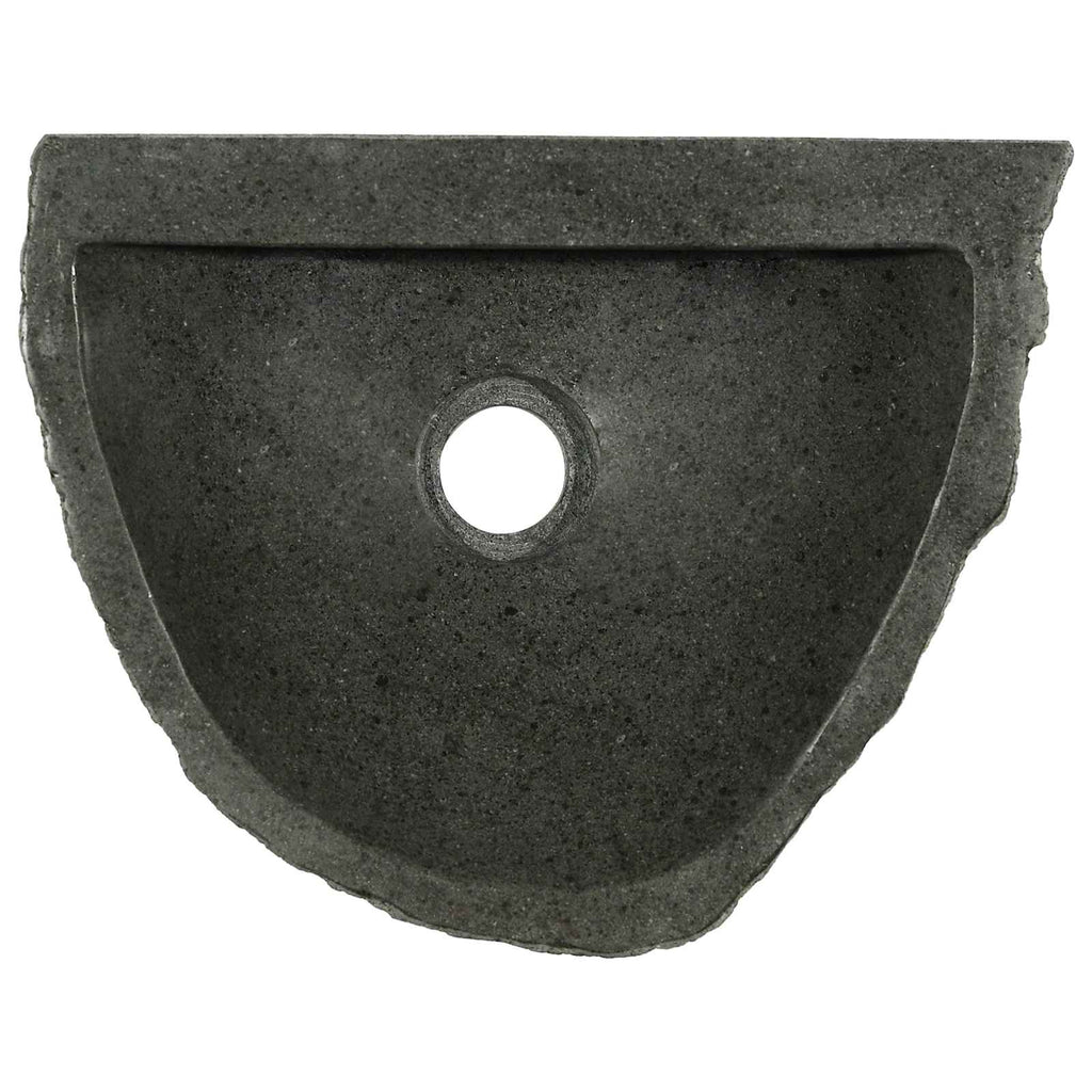 Lavabo montado en la pared Gris 37 x 30 x 12 cm Piedra de río