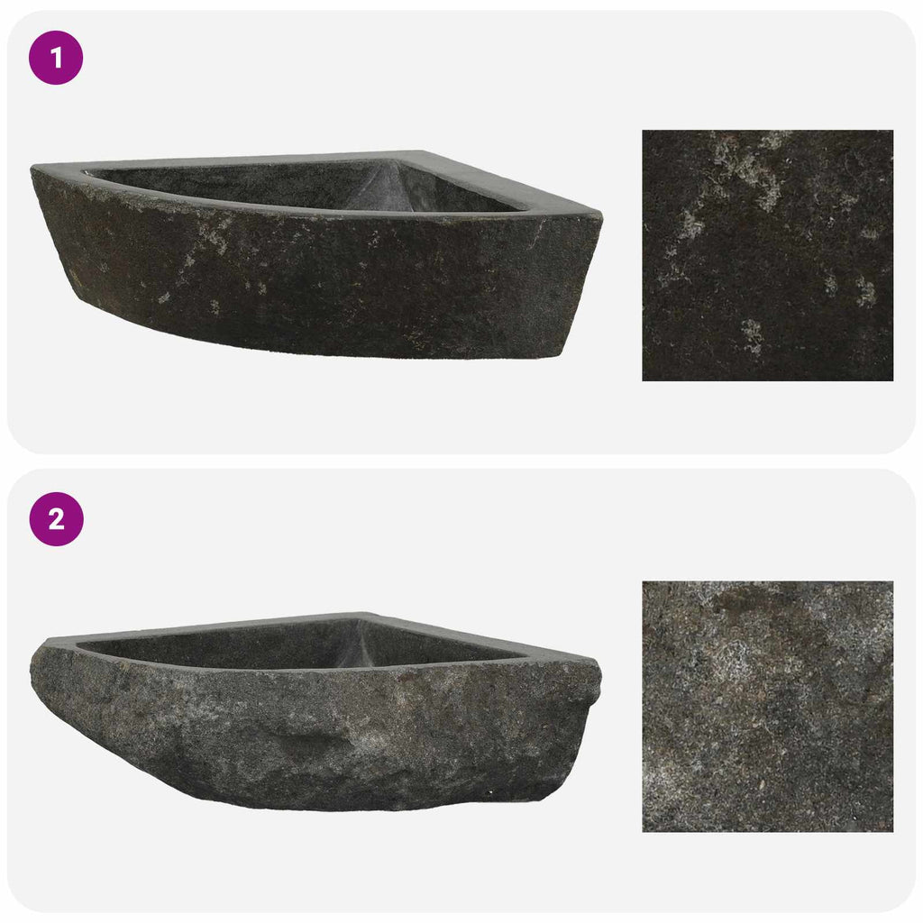 Lavabo Gris (30-37) x (30-37) x 12 cm Piedra del Río
