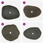 Lavabo de lavado Gris 65 x 50 x 6 cm Piedra de río