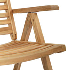 Silla 2 pcs Marrón 64.5 x 52 x 108 cm Madera de teca maciza
