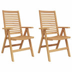 Silla 2 pcs Marrón 64.5 x 52 x 108 cm Madera de teca maciza