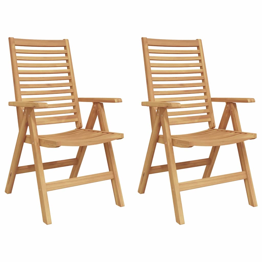 Silla 2 pcs Marrón 64.5 x 52 x 108 cm Madera de teca maciza