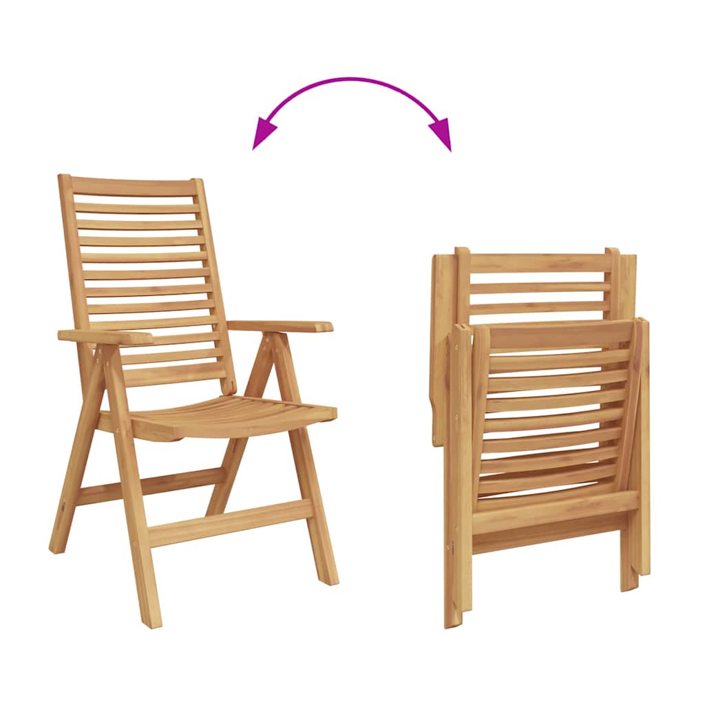Silla 2 pcs Marrón 64.5 x 52 x 108 cm Madera de teca maciza