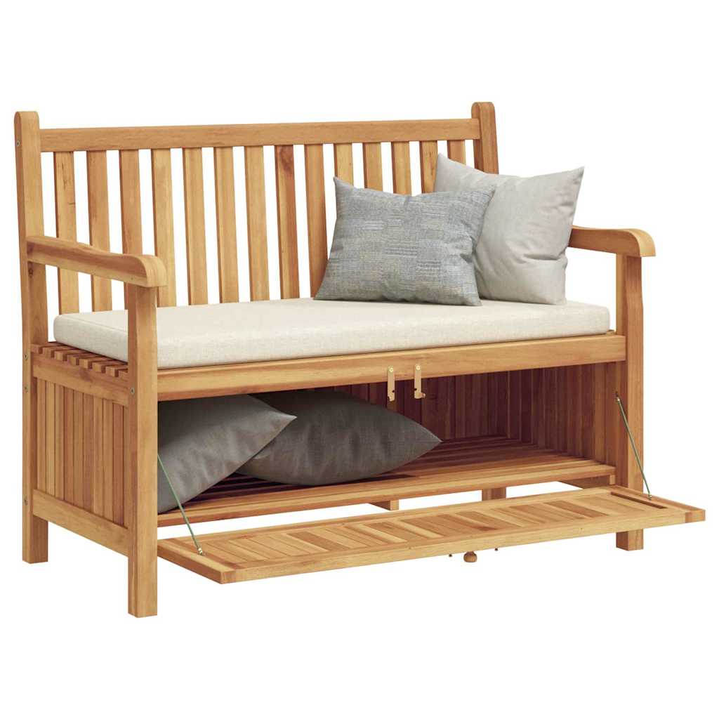 Banco de jardín 114 x 60 x 90 cm Madera de teca maciza