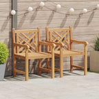 Silla de Jardín 2 pcs 60 x 58 x 90 cm Madera de teca maciza