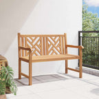 Banco de jardín 114 x 60 x 90 cm Madera de teca maciza